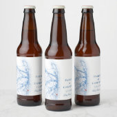 Long Branch New Jersey Kaart Elegante bruiloft Bier Etiket (Flessen)