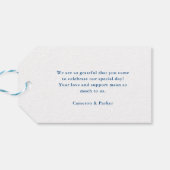 Long Branch New Jersey kaart Elegante bruiloft gun Cadeaulabel (Achterkant Horizontaal)