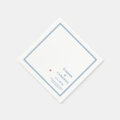 Long Branch New Jersey Kaart Elegante bruiloft Servet (Hoek)