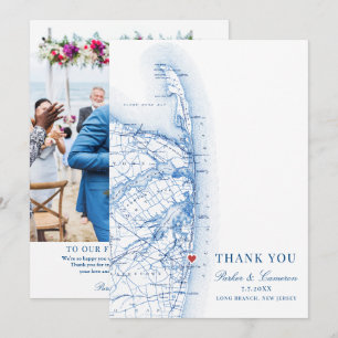 Long Branch New Jersey Kaart Huwelijksfoto Flat