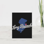 Long Branch New Jersey Nj Map Kaart (Voorkant)
