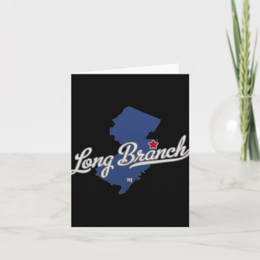 Long Branch New Jersey Nj Map  Kaart (Voorkant)