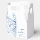 Long Branch New Jersey trouwkaart Elegant Bedankdoosjes (Geopend)