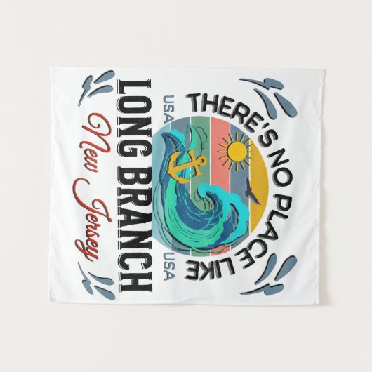 Long Branch, New Jersey Wandkleed (Voorkant (horizontaal))