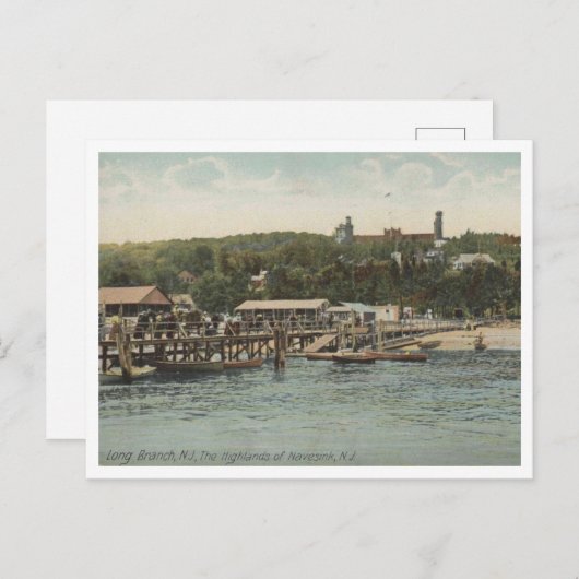 Long Branch NJ De Hooglanden van Navesink c1906 Briefkaart (Voorkant / Achterkant)