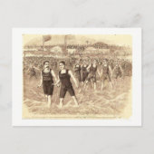 Long Branch NJ, zwemmatch 1874 Briefkaart (Voorkant)