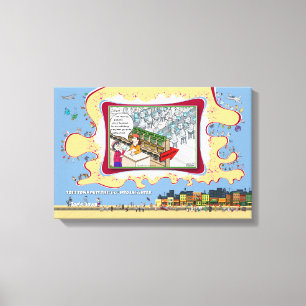 Long Butter Nieuwe baan 18x12 Canvas Afdruk