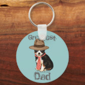 Long Coat Chihuahua Dad Sleutelhanger (Voorkant)