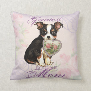 Long Coat Chihuahua Heart mama Kussen