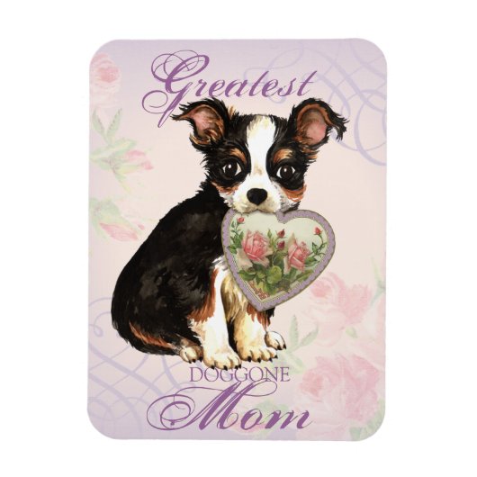 Long Coat Chihuahua Heart mama Magneet (Verticaal)