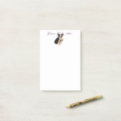 Long Coat Chihuahua Heart mama Post-it® Notes (Op bureau)