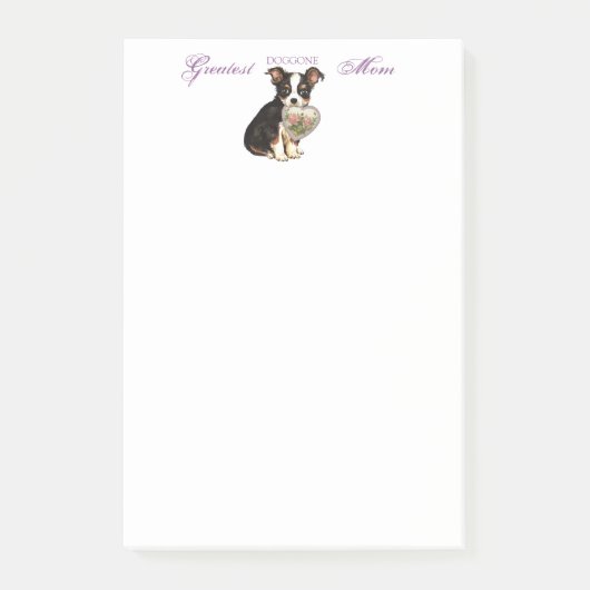 Long Coat Chihuahua Heart mama Post-it® Notes (Voorkant)