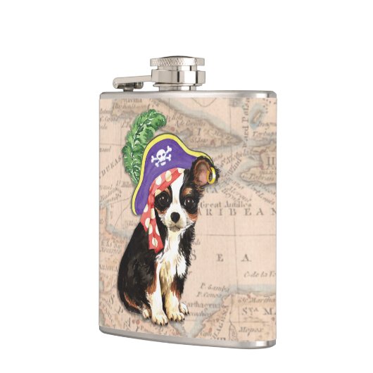 Long Coat Chihuahua Pirate Heupfles (Links)