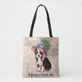 Long Coat Chihuahua Pirate Tote Bag (Voorkant)