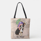 Long Coat Chihuahua Pirate Tote Bag (Achterkant)