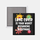 LONG COVID is je ergste terugkerende nachtmerrie Magneet (Voorkant / Achterkant)