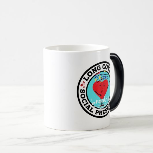 Long Covid - Sociale voorschrijvende koffie-Mok Magische Mok (Voorkant rechts)