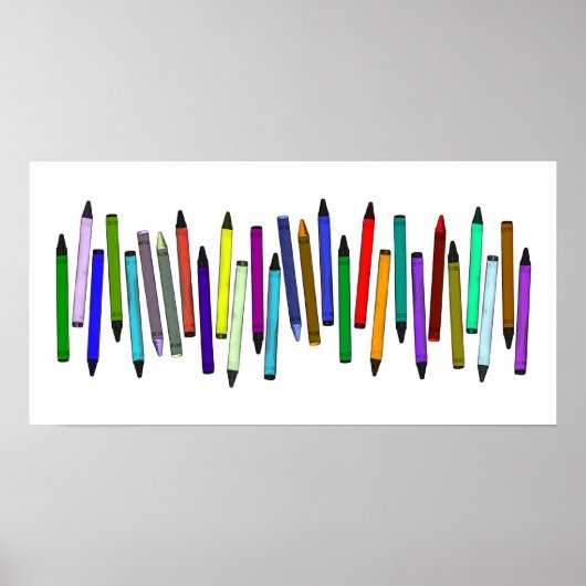 Long Crayons Poster (Voorkant)