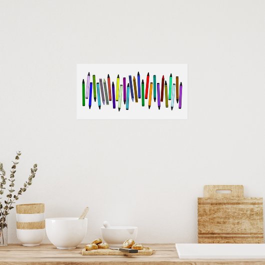 Long Crayons Poster (Keuken)