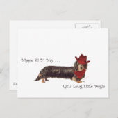 Long Dachshund Cowboy Briefkaart (Voorkant / Achterkant)