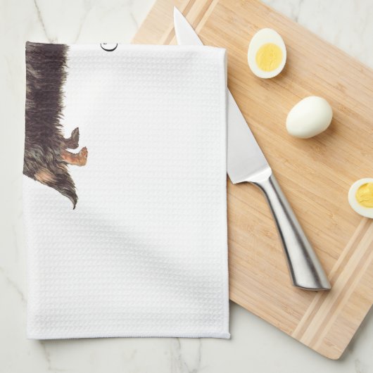 Long Dachshund Cowboy Theedoek (Quarter Fold)