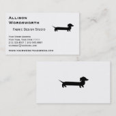 Long Dachshund Funny Drawing Visitekaartje (Voorkant / Achterkant)