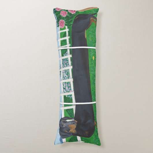 Long Dachshund Lichaamskussen (Voorkant Verticaal)