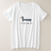 Long Day Dachshund Women's Plus Size Basic T-Shirt (Design voorkant)