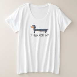 Long Day Dachshund Women's Plus Size Basic T-Shirt