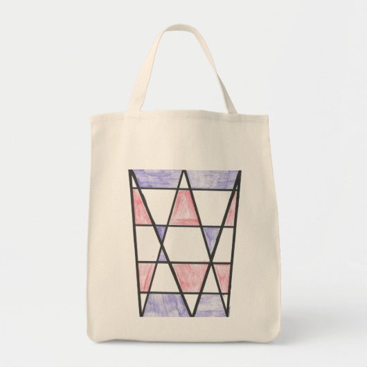 Long Diamond Motif Bag Tote Bag (Voorkant)