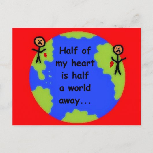 Long Distance Love Briefkaart (Voorkant)