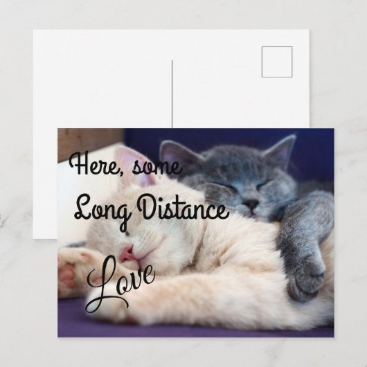 Long Distance Love Briefkaart (Voorkant / Achterkant)