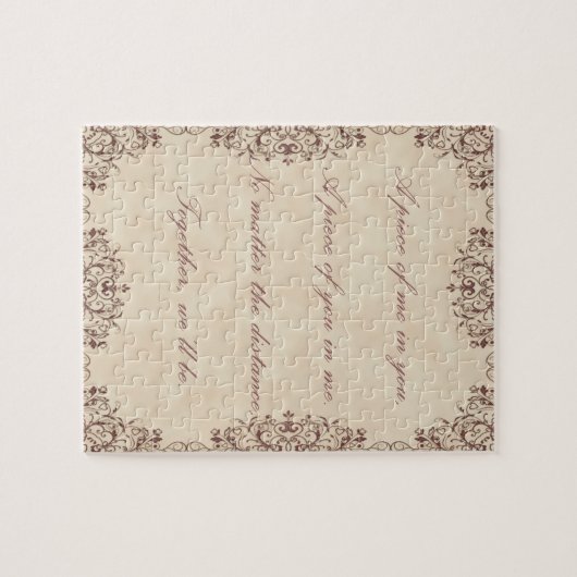 Long Distance Love Quote Legpuzzel (Horizontaal)