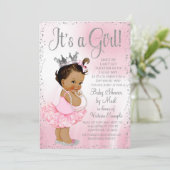 Long Distance Mail Ethnic Princess Baby shower Kaart (Staand voorkant)