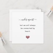 Long distance relationship miles glitter heart kaart (Voorkant / Achterkant in situ)