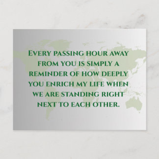 Long Distance Relationship Quote Postcard | Miles Briefkaart