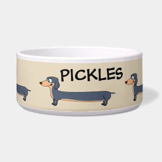 Long Dog - Dachshund Ceramic Pet Bowl. Voerbakje