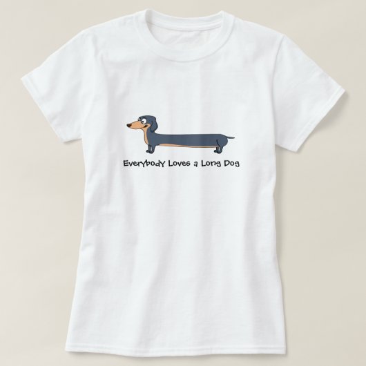 Long Dog Love - Dachshund Women's Basic T-Shirt (Design voorkant)