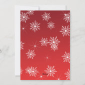 Long Dog Snowflake-kerstkaart Feestdagenkaart (Achterkant)