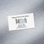 Long Ear Hond Slapen In Menselijk Bed Magnetisch Visitekaartje (Voorbeeld)