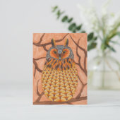 Long Eared Owl - Waldohreule Briefkaart (Staand voorkant)