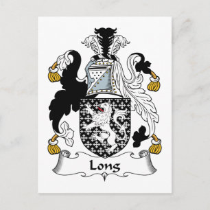 Long Family Crest Briefkaart