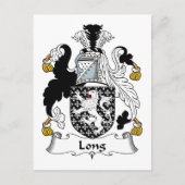 Long Family Crest Briefkaart (Voorkant)
