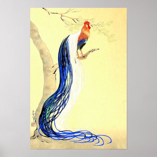 Long Feathered Rooster Ono Bakufu 1950 Poster (Voorkant)
