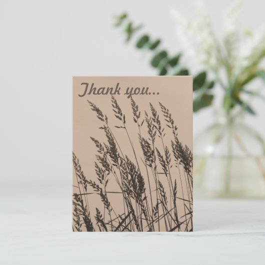 Long Grass op Dusk Bedankkaart (Staand voorkant)