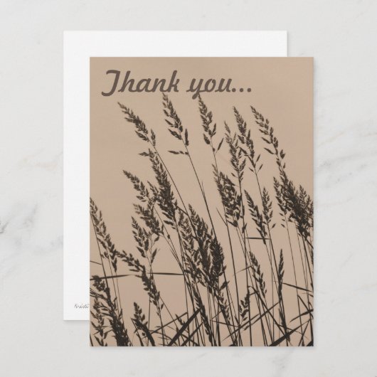Long Grass op Dusk Bedankkaart (Voorkant / Achterkant)