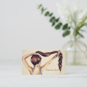 Long Hair Beauty Visitekaartje (Staand voorkant)
