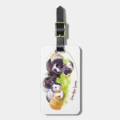 Long Hair Cavies Bagagelabel (Voorkant verticaal)