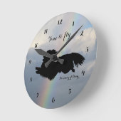 Long Hair Chihuahua Herembrance Wall klok (Hoek)