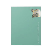 Long Hair Chihuahua Waterverf Portret Notitieblok (Linkerzijde)